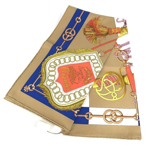 Hermes Scarf Carré 90 Carré 90 Silk Beige - Picture 3 of 7